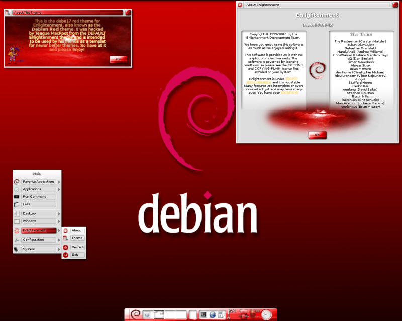 Debian Red Theme